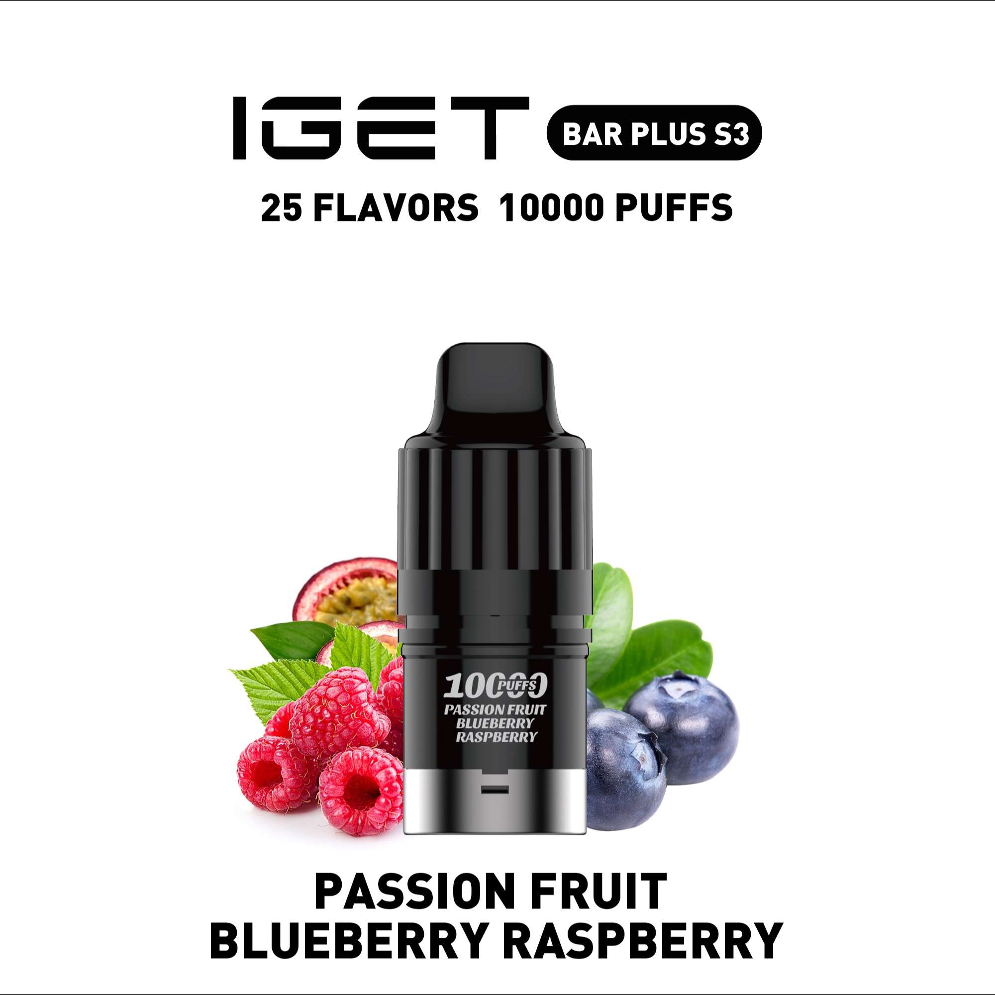 IGET BAR PLUS S3 – Passion Fruit Blueberry Raspberry